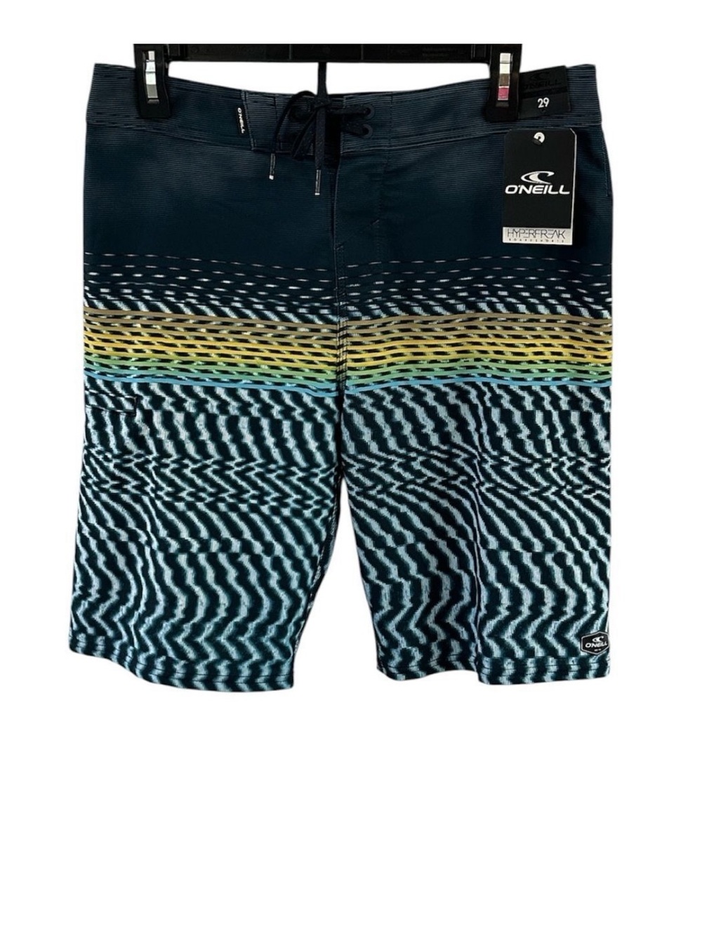O'Neill Hyperfreak Print Board Shorts NEW Size 29 Navy Wavelength SP8106035